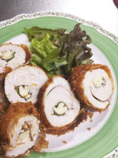 鷄胸肉の梅しそチーズ巻きフライ-レシピのメイン写真