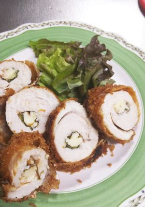 鷄胸肉の梅しそチーズ巻きフライ-レシピのメイン写真