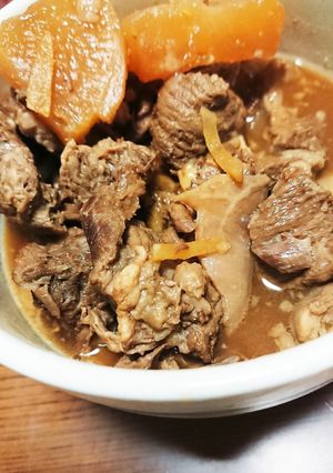 圧力鍋でスジと大根のとろとろ土手煮-レシピのメイン写真