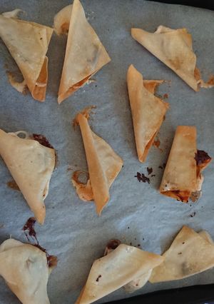 余ったワンタンの皮でチョコマロパイ-レシピのメイン写真