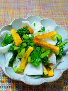 かぶの漬け物と柿の 超☆簡単サラダ-レシピのメイン写真