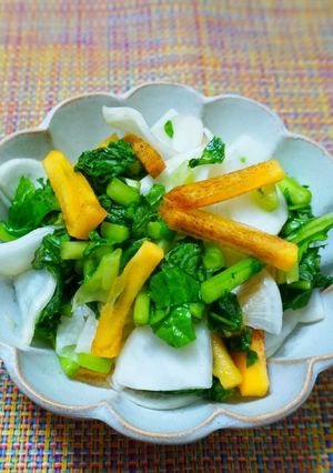 かぶの漬け物と柿の 超☆簡単サラダ-レシピのメイン写真