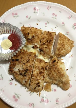 魚焼きグリルで揚げないチーズチキンカツ-レシピのメイン写真