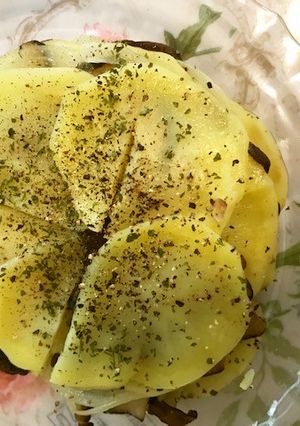 レンジで！ポテトときのこのミルフィーユ-レシピのメイン写真