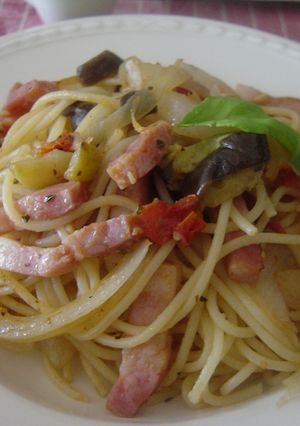 ランチに♪ベーコン・トマト・なすのパスタ-レシピのメイン写真