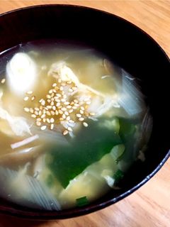 きのこと長ねぎの卵スープ-レシピのメイン写真