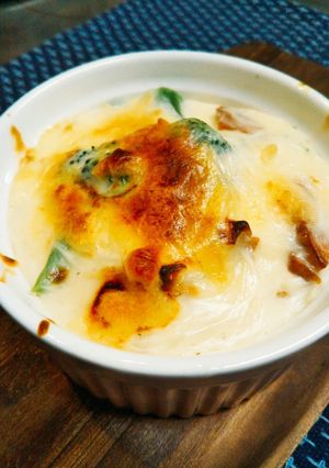 コスパ最高！ブロッコリーと竹輪のグラタン-レシピのメイン写真