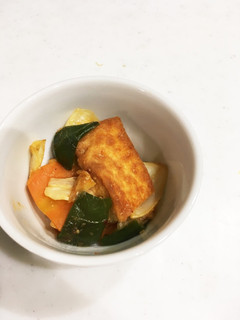 簡単！野菜と厚揚げの味噌炒め-レシピのメイン写真