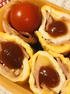 【お弁当】玉子焼き●ベーコン&チーズ巻き-レシピのメイン写真