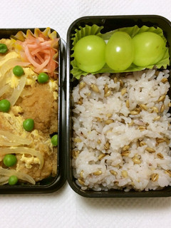 ㊵ 丼、丼、食べて♡水玉カツ丼弁当-レシピのメイン写真