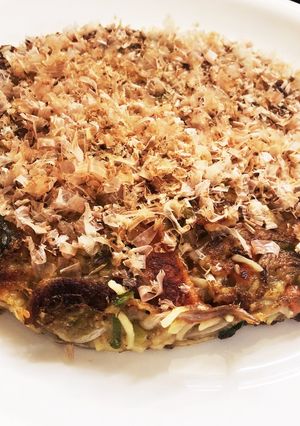 伸びたラーメンでお好み焼き風-レシピのメイン写真