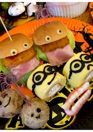ハロウィンお菓子♡ロールケーキミニオン♡-レシピのメイン写真