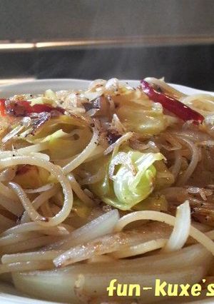桜えびとキャベツの塩スパゲッティ-レシピのメイン写真