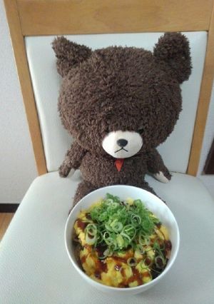 豚ミンチで、なめこねぎ焼きうどん卵かけ！-レシピのメイン写真