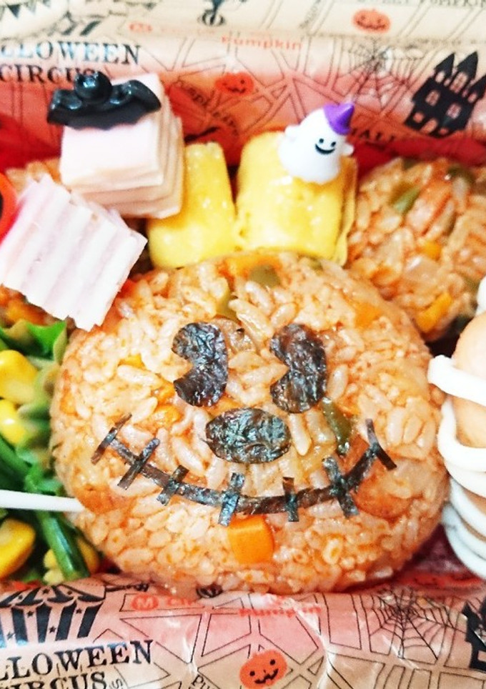 幼稚園のお弁当第19段!!ハロウィン♪-レシピのメイン写真