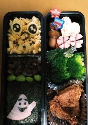 キャラ弁　スポンジボブ-レシピのメイン写真