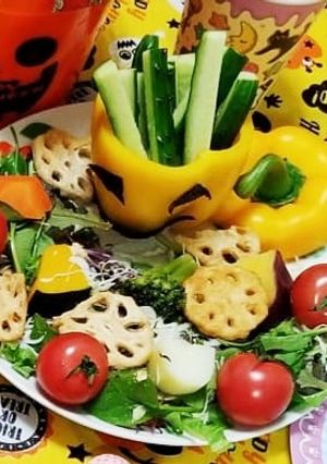 ハロウィンサラダ-レシピのメイン写真
