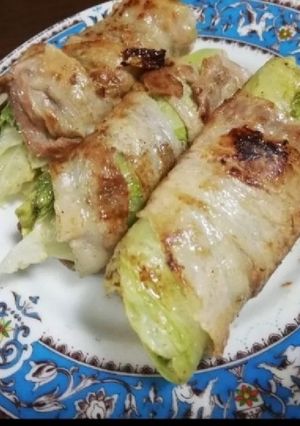 簡単肉巻きレタス-レシピのメイン写真