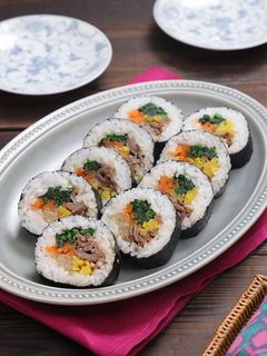 ごま油香る♪ナムルで野菜たっぷりキンパ-レシピのメイン写真