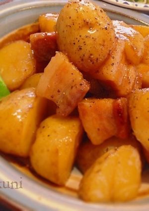 新じゃがと豚バラ肉の照り照り煮-レシピのメイン写真