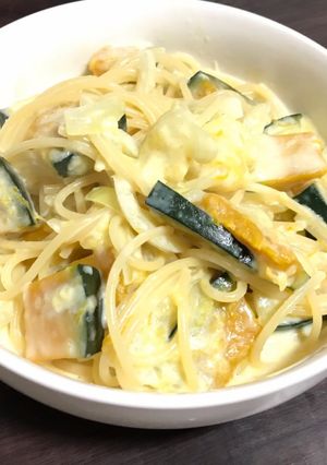 カボチャのクリームパスタ-レシピのメイン写真