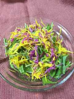 菊と水菜と胡瓜のポン酢和え-レシピのメイン写真