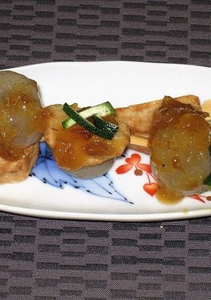 里芋と玉こんにゃくの串田楽-レシピのメイン写真