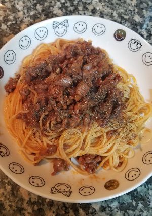 ミートソーススパゲティ-レシピのメイン写真