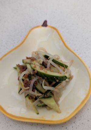 アメリカ・きゅうりともやしの梅醤油麹和え-レシピのメイン写真
