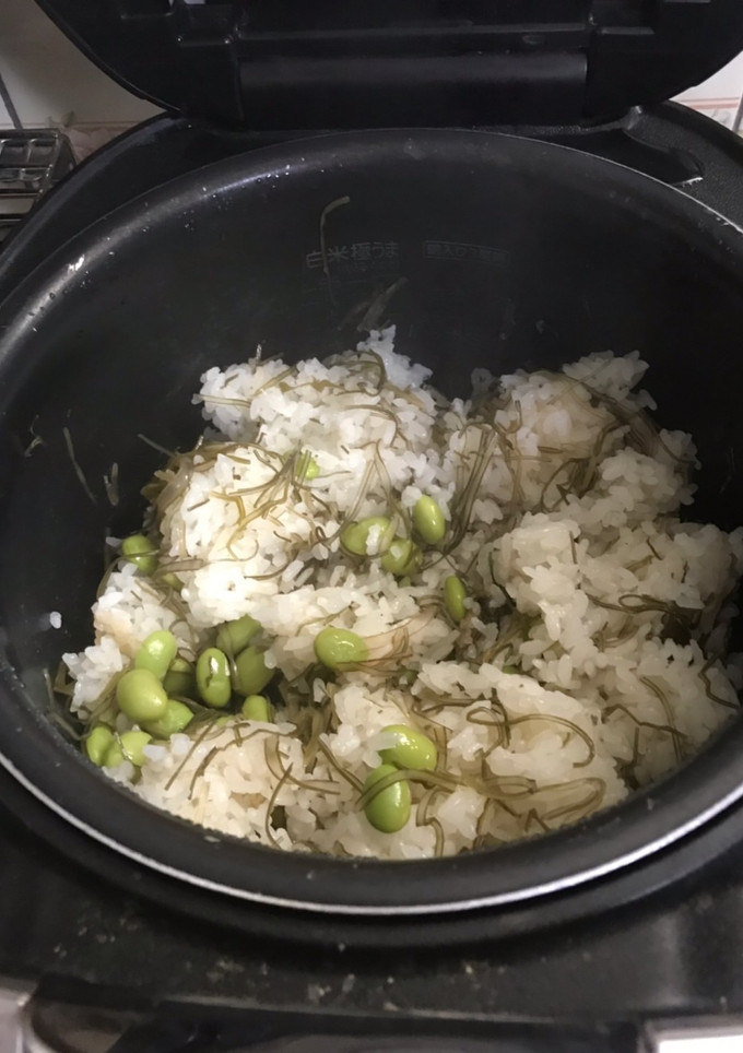 枝豆と刻み昆布のおこわ-レシピのメイン写真