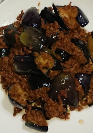 がっつりナス・ひき肉の甘味噌炒め-レシピのメイン写真