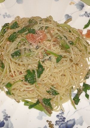 ウド菜とたらこのパスタ-レシピのメイン写真