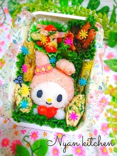 簡単♪『マイメロちゃん♡』おにぎり♪弁当-レシピのメイン写真