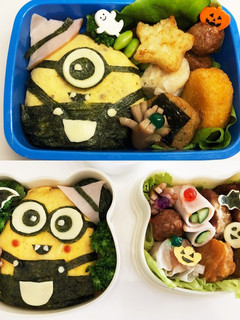 ハロウィンなミニオン弁当-レシピのメイン写真