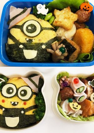 ハロウィンなミニオン弁当-レシピのメイン写真