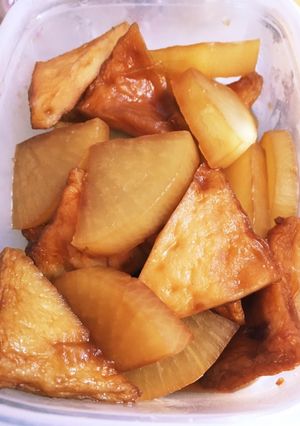 大根とさつま揚げの炒め煮?なの?何これ?-レシピのメイン写真