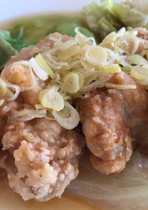 若鶏の唐揚げinto the中華スープ-レシピのメイン写真