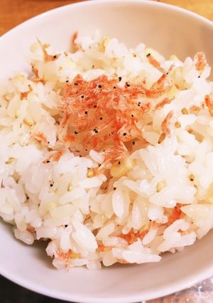 かき揚げ丼を装う干しえび混ぜご飯-レシピのメイン写真