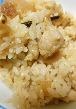 鶏肉と松茸の炊き込みご飯-レシピのメイン写真