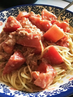 ツナトマトのゴロゴロスパゲッティ-レシピのメイン写真