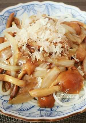 ヘルシー☆なめこの和風あんかけうどん-レシピのメイン写真