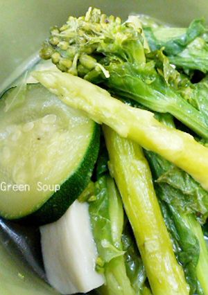 春の具沢山　みどり野菜のスープ-レシピのメイン写真