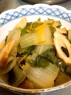 上品薄味✨白菜とちくわの煮物 柚子風味-レシピのメイン写真
