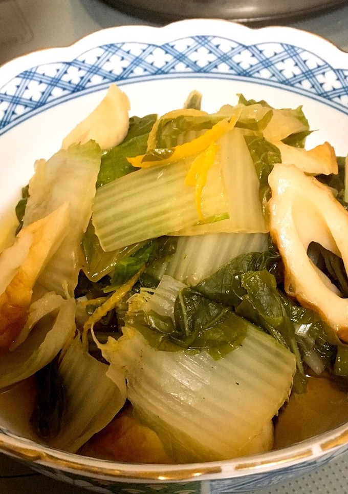 上品薄味✨白菜とちくわの煮物 柚子風味-レシピのメイン写真
