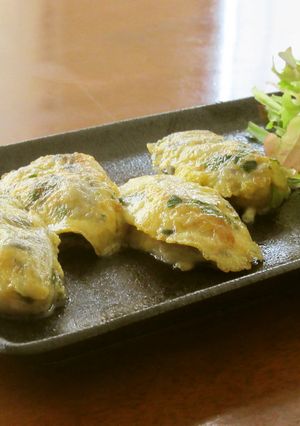 牡蠣と春菊のチーズピカタ-レシピのメイン写真