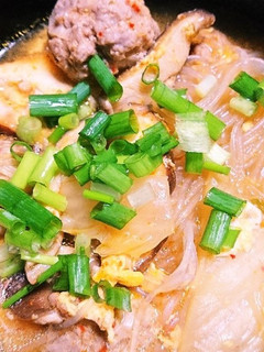 肉団子入り春雨キムチスープ-レシピのメイン写真