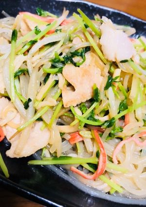 簡単ダイエットレシピ☆豆苗&白滝炒め☆-レシピのメイン写真