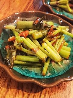 明日葉の茎の塩辛炒め-レシピのメイン写真