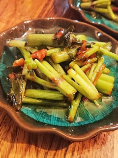 明日葉の茎の塩辛炒め-レシピのメイン写真