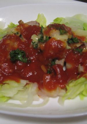 鶏肉のチーズ焼き♥トマトソースがけ-レシピのメイン写真